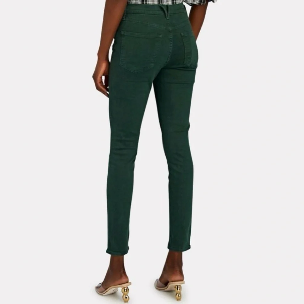 Veronica Beard Debbie High-Rise Skinny Jeans in Evergreen, Size 27